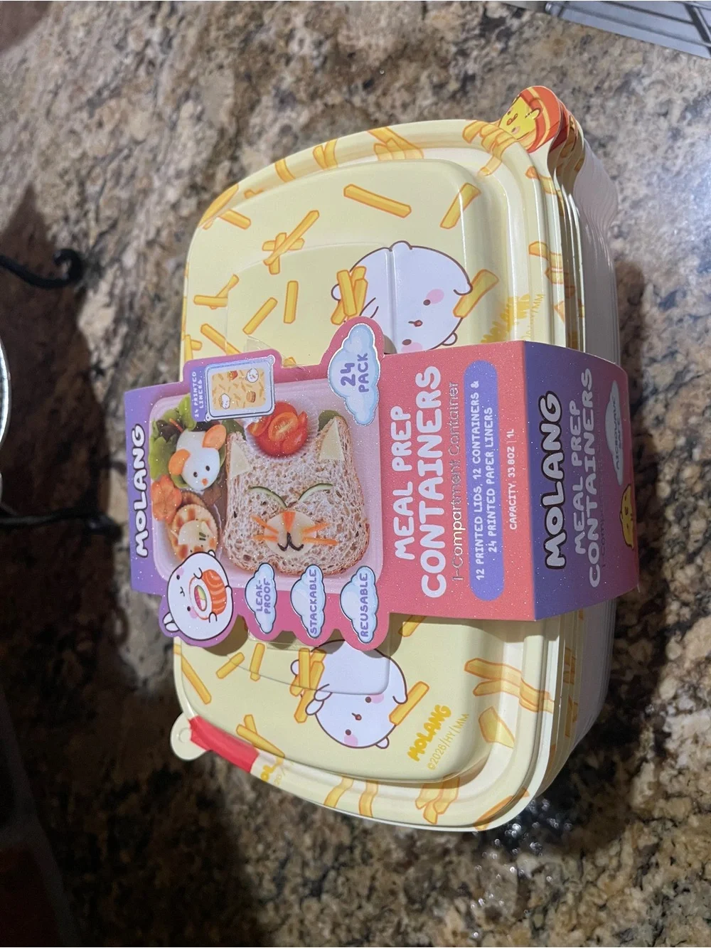 MOLANG Meal Prep Container Set 12 - microwave safe -includes lids and liners NEW